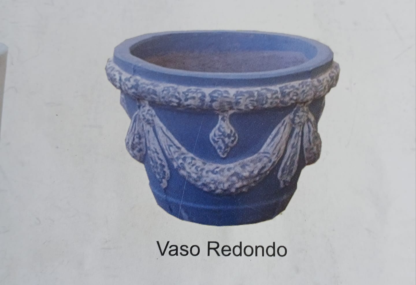 Vaso P/Flor C/Desenho Cacho Uva